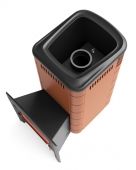 Печь для бани ПБ Каронада XXL Heavy Metal Витра терракота